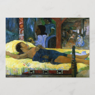 Tahitian Nativity scene Gauguin colourful art Announcement