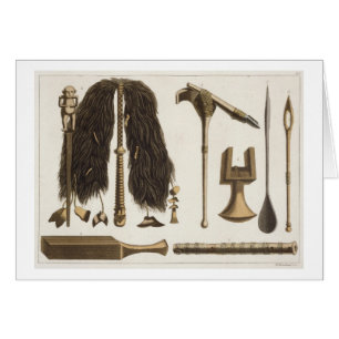 Tahitian tools and Ceremonial instruments, illustr