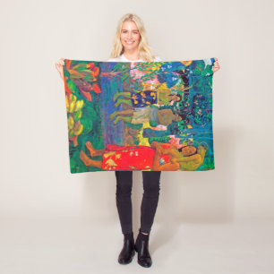 Tahitian Women, Gauguin Fleece Blanket