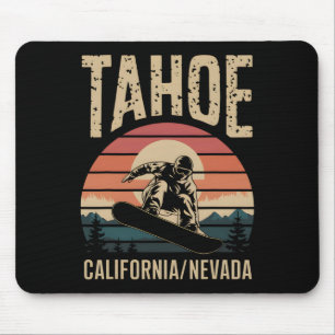 Tahoe California Snowboard Vintage Snowboarding Mo Mouse Pad