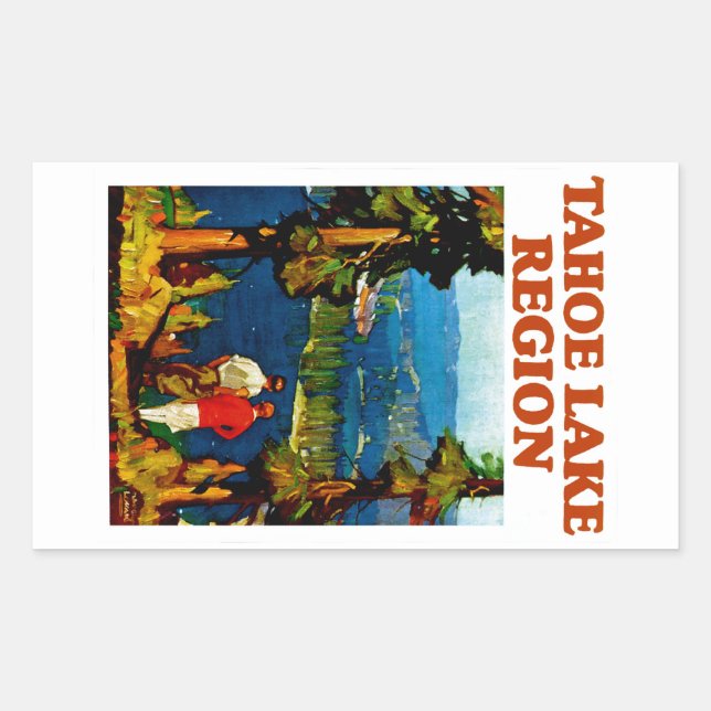 Tahoe Lake Region Rectangular Sticker (Front)