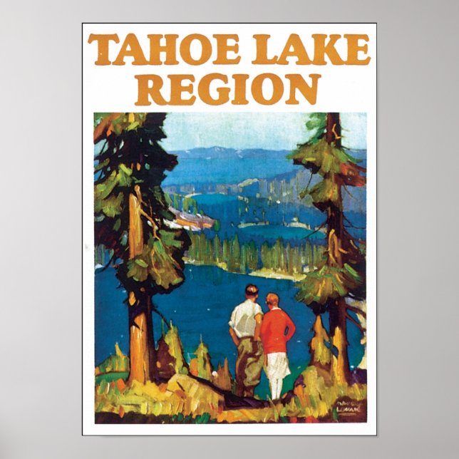 Tahoe Lake Region Travel Poster (Front)