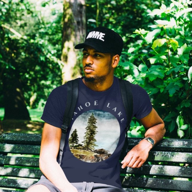 Tahoe Lake Watercolor painting T-Shirt (Creator Uploaded)