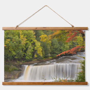 Tahquamenon Falls in Fall Hanging Tapestry