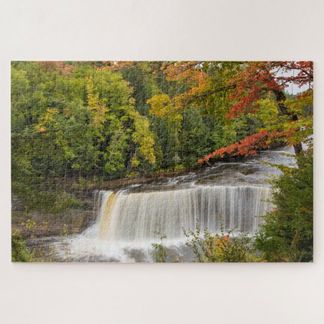 Tahquamenon Falls in Fall Jigsaw Puzzle (Horizontal)