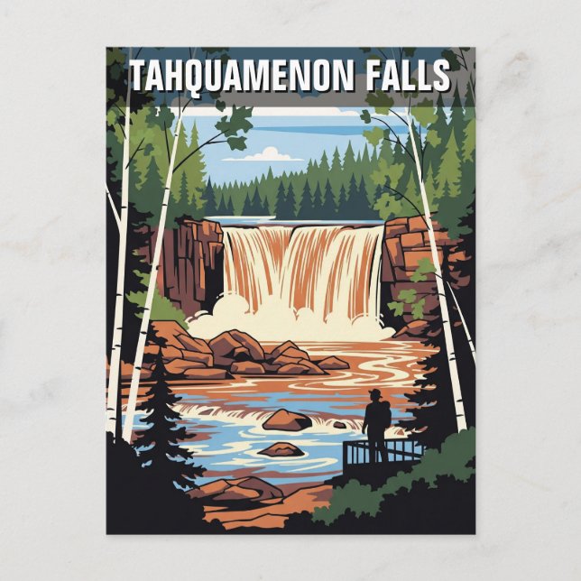 Tahquamenon Falls Michigan Travel Postcard (Front)