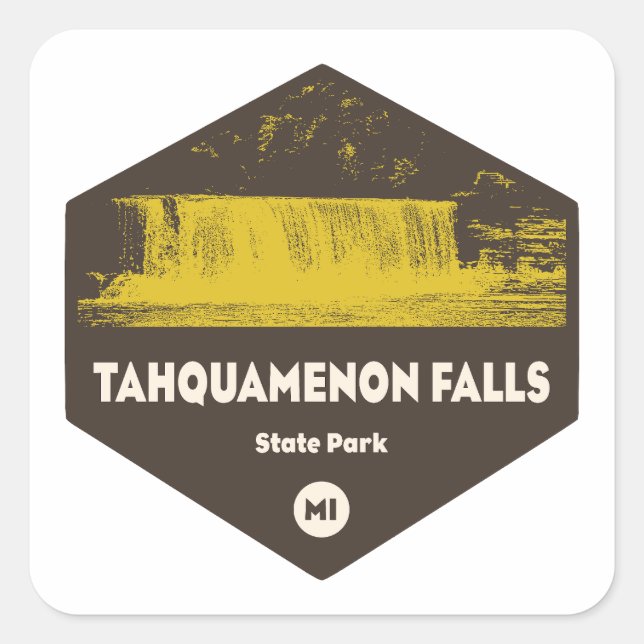 Tahquamenon Falls State Park Michigan Square Sticker (Front)