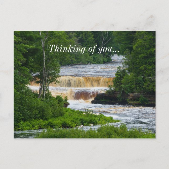 Tahquamenon Lower Falls Thinking Of You Postcard (Front)