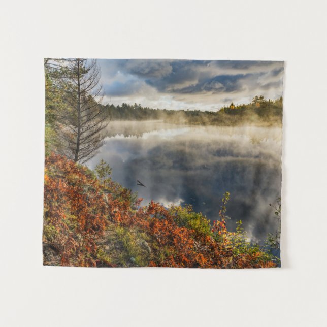 Tahquamenon River Sunrise | Paradise, Michigan Tapestry (Front (Horizontal))