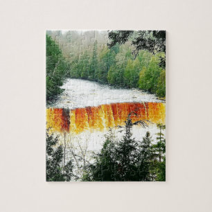 Tahquamenon Upper Falls Upper Peninsula Michigan Jigsaw Puzzle