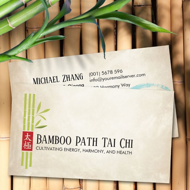 Tai Chi and Qigong - Bamboo Business Card (Creator Uploaded)