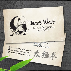 Tai Chi and Qigong - Taijitu Symbol   Business Card