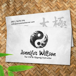 Tai Chi and Qigong - Yin Yang Symbol Business Card