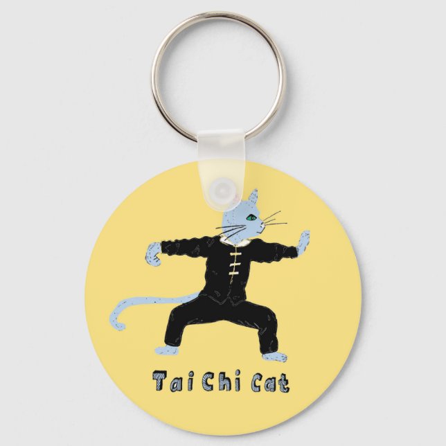 Tai chi cat key ring marshal arts gift (Front)