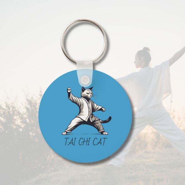 Tai chi cat Qigong marshal arts gift self defence Key Ring (Creator Uploaded)