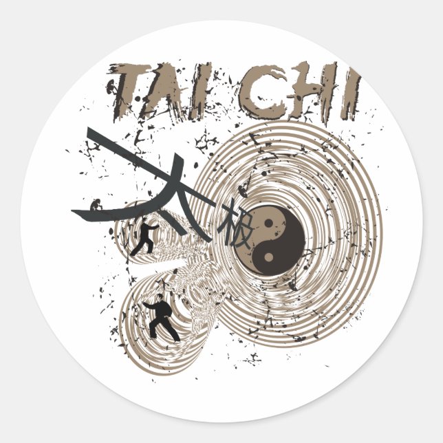 Tai Chi Classic Round Sticker (Front)