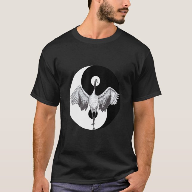 Tai Chi Crane Pose Sketch T-Shirt (Front)
