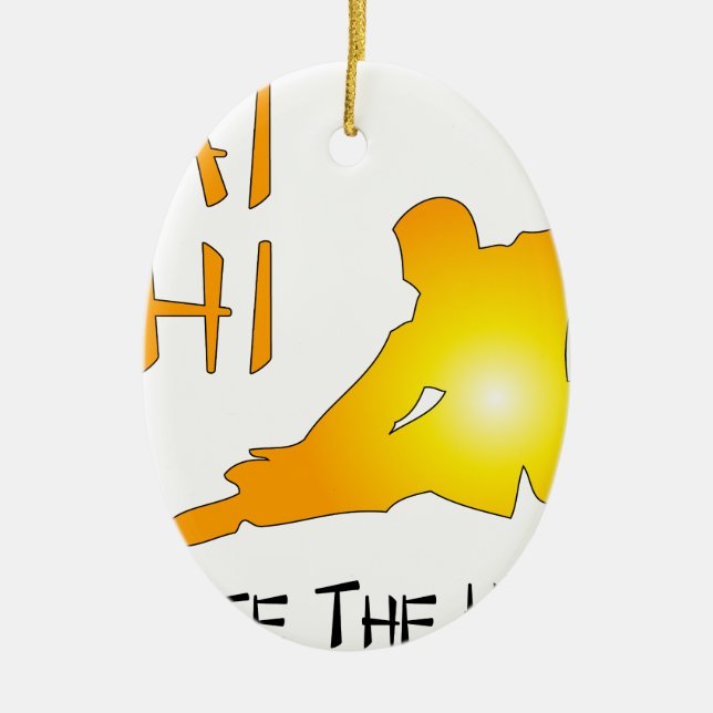 Tai Chi - Cultivate The Harmony Ceramic Tree Decoration (Front)