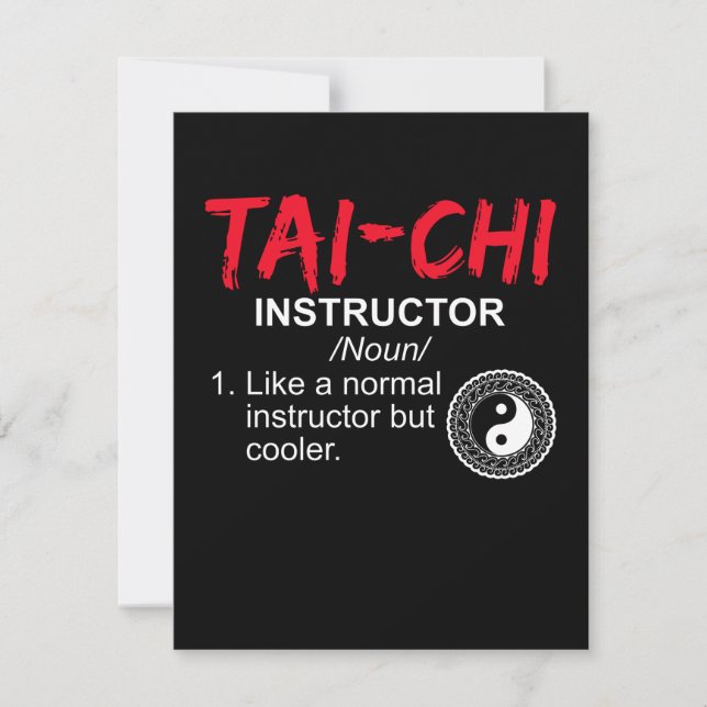 Tai Chi Instructor Tai Chi Fighter Card (Front)