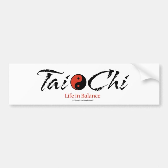 Tai Chi 'Life in Balance' Bumper Sticker (Front)
