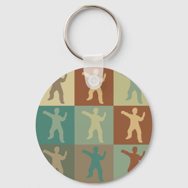 Tai Chi Pop Art Key Ring (Front)
