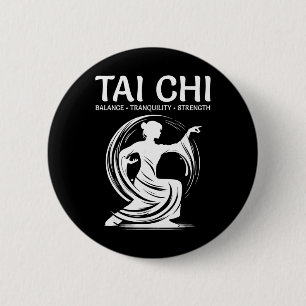 Tai Chi Qigong Crane Martial Arts Yoga Meditation 6 Cm Round Badge
