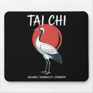 Tai Chi Qigong Crane Martial Arts Yoga Meditation Mouse Pad