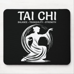 Tai Chi Qigong Crane Martial Arts Yoga Meditation Mouse Pad