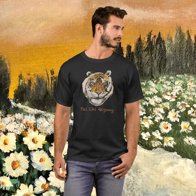 Tai Chi Qigong Retro Tiger Activewear Shirt (Creator Uploaded)