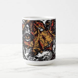 Tai Chi Qigong Tiger Iconic Insight PaintingDesign Coffee Mug