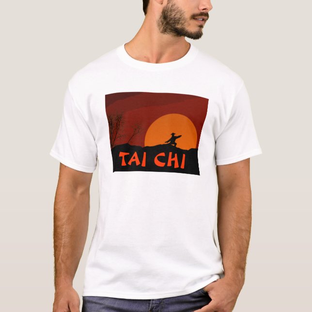 TAI CHI SUNSET MAN MONK COLOR T-Shirt (Front)