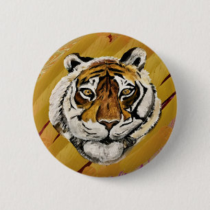 Tai Chi Tiger Symbolic 6 Cm Round Badge