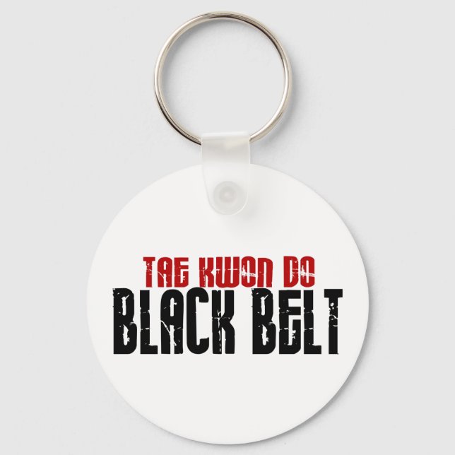 Tai Kwan Do Black Belt Karate Key Ring (Front)