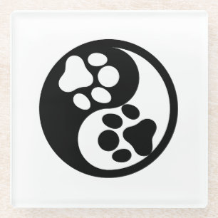 Taichi Paws Glass Coaster