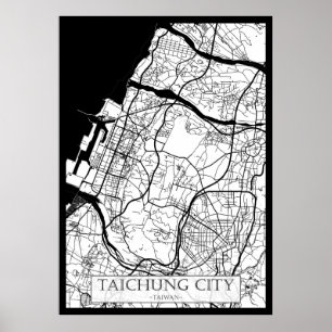 Taichung City Taiwan City Map Poster