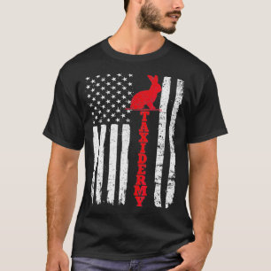 Taidermy USA American Flag Stuffing Animals T-Shirt