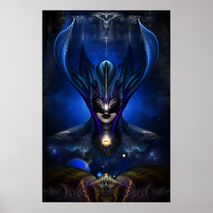 Taidushan Sai Shadow Blue RB Portrait Archival Pos Poster