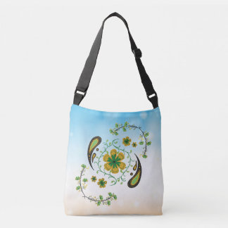Taiji Flower Spiral Botanical Crossbody Bag