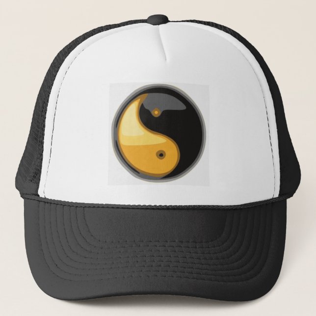 Taijitu_yellow Trucker Hat (Front)