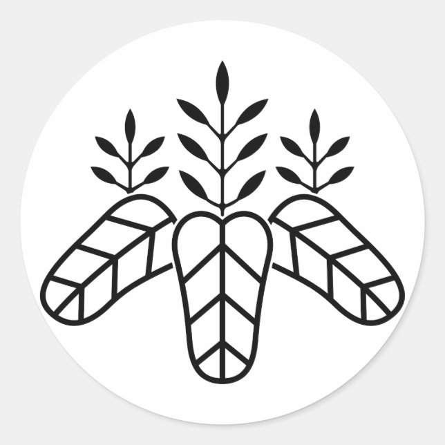 Taiko paulownia classic round sticker (Front)