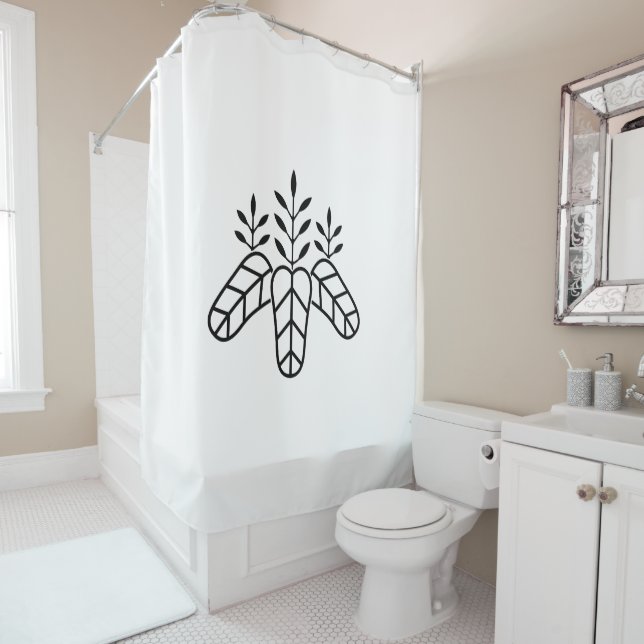 Taiko paulownia shower curtain (In Situ)