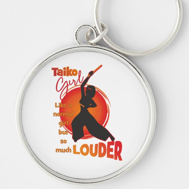 TaikoGirl (halflang)  Key Ring (Front)