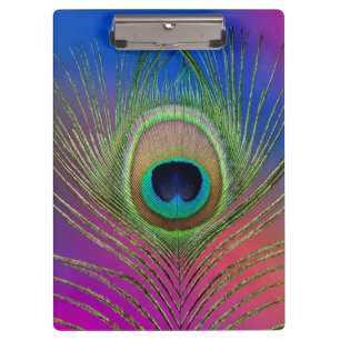 Tail feather of a peacock clipboard