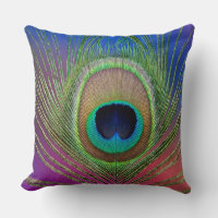 Tail feather of a peacock