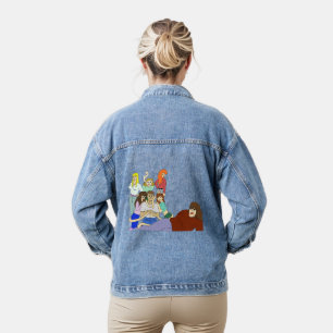 Tail harem denim jacket