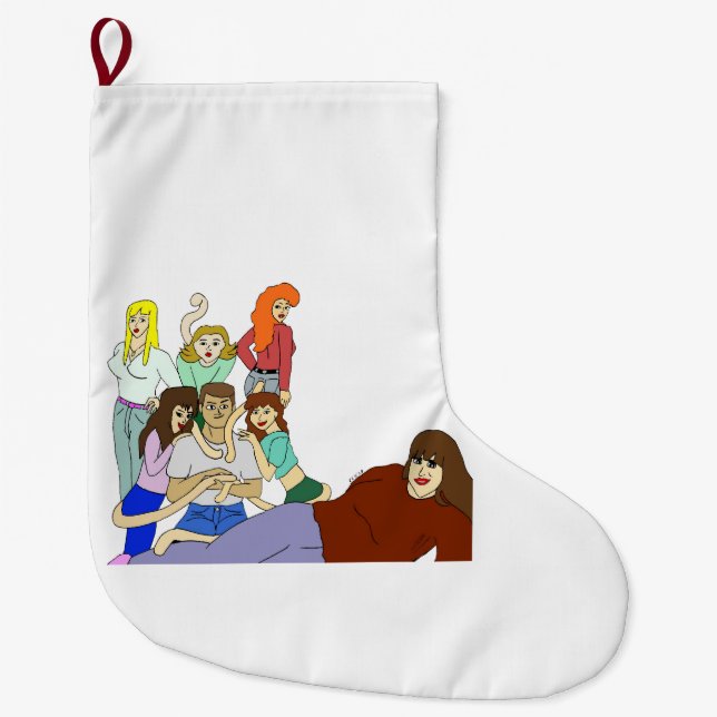 Tail harem  large christmas stocking (Front)
