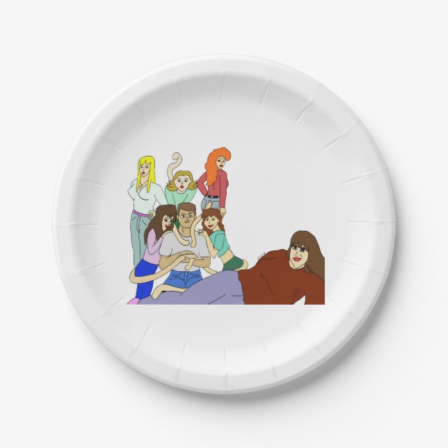 Tail harem   paper plate (Front)