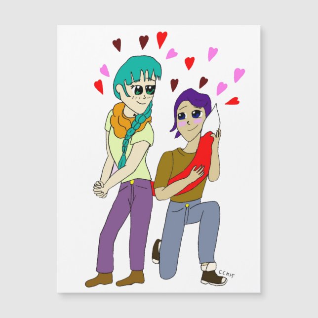tail love   magnet (Front)