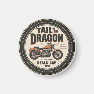 Tail of the Dragon Deals 318 curves road trip Magnet