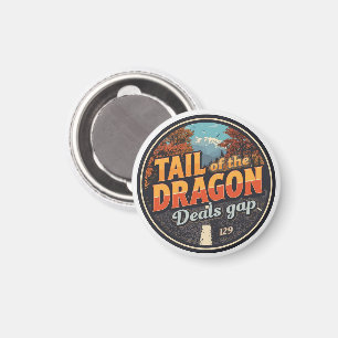 Tail of the Dragon Deals 318 curves road trip Magnet